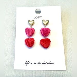 Heart Dangle Earrings – Gold Toned Ombre Design